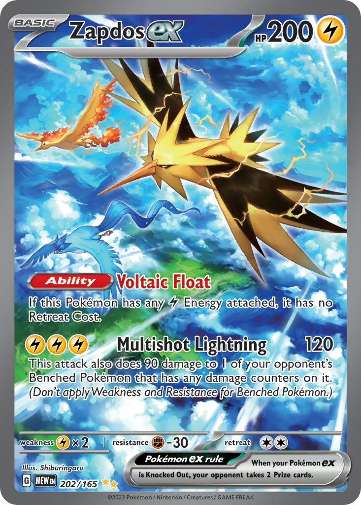 Zapdos ex 202/165 Special Illustration Rare from 151