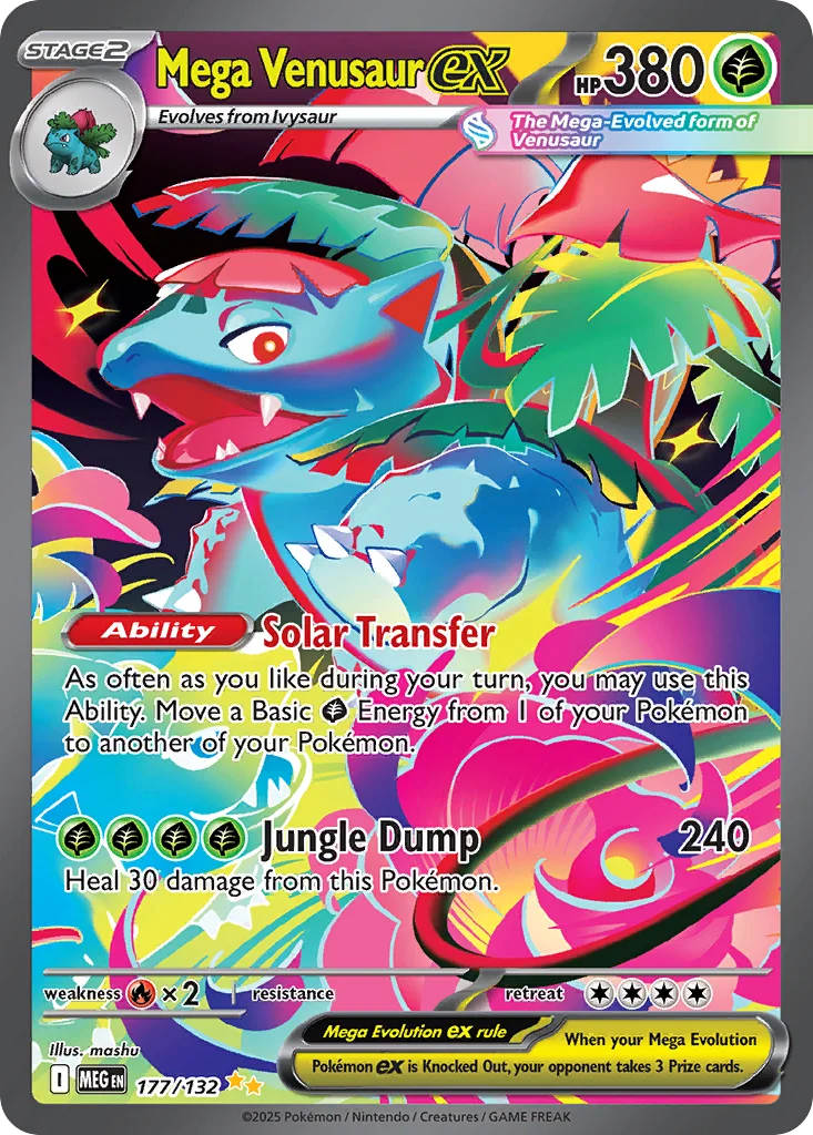 Mega Venusaur ex 177/132 Special Illustration Rare from Mega Evolution