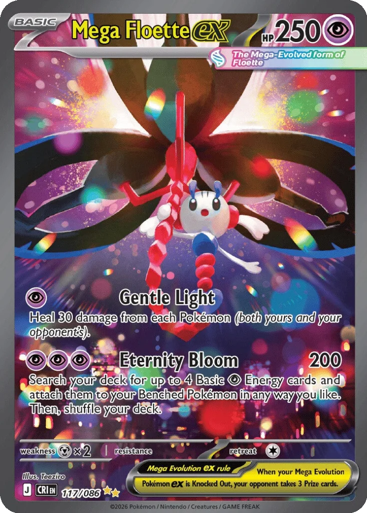 Mega Floette ex 117/086 Special Illustration Rare from Chaos Rising