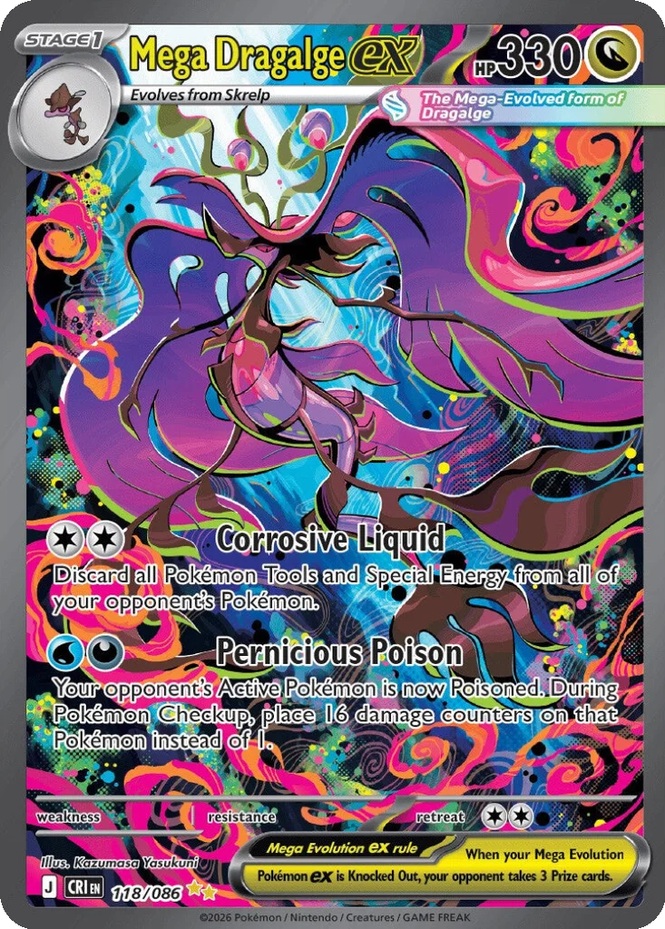 Mega Dragalge ex 118/086 Special Illustration Rare from Chaos Rising
