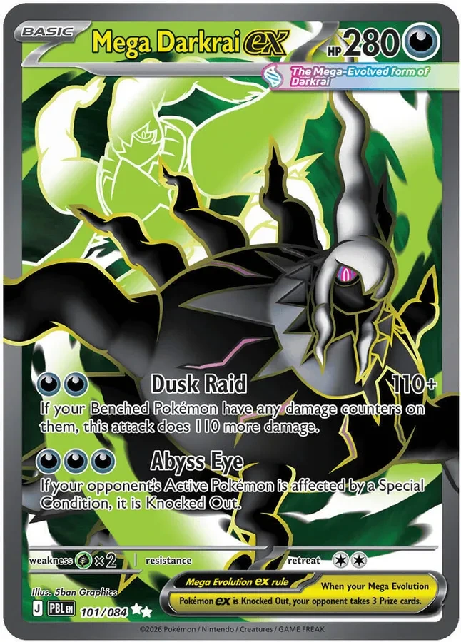 101/084 Mega Darkrai ex Ultra Rare Pokemon Card