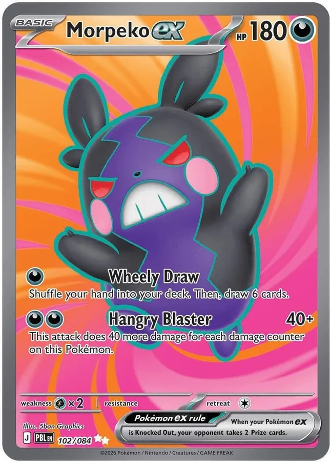 Pitch Black Card List 102/084 Morpeko ex Ultra Rare Pokemon Card