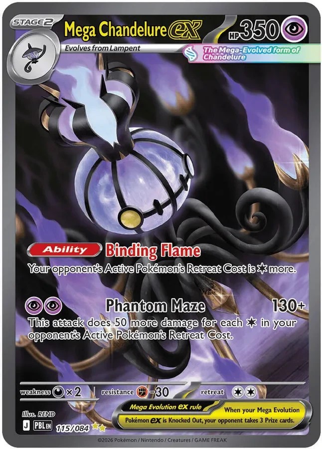 115/084 Mega Chandelure ex Special Illustration Rare Pokemon Card