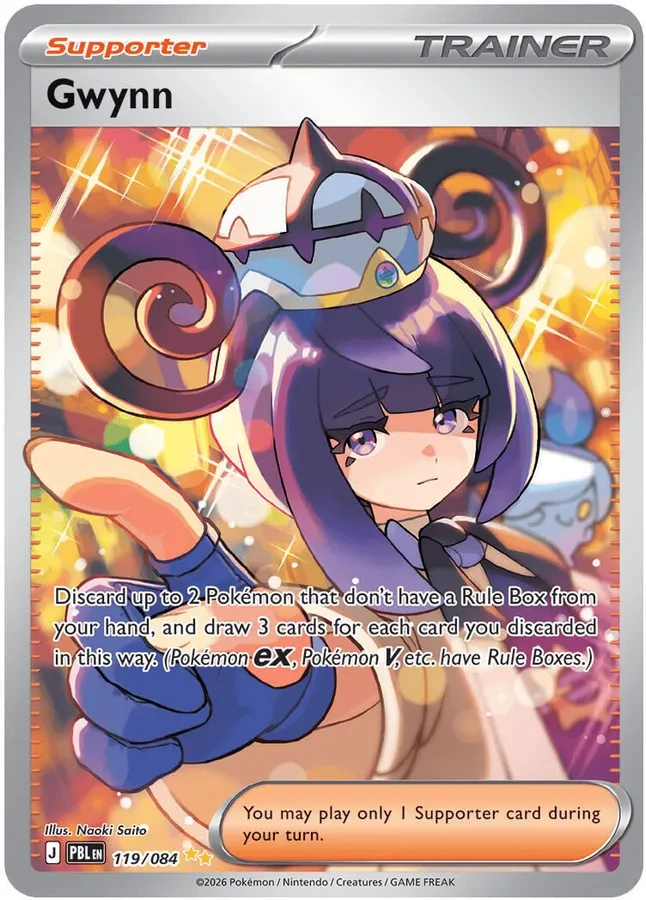 Pitch Black Card List 119/084 Gwynn Special Illustration Rare Pokemon Card
