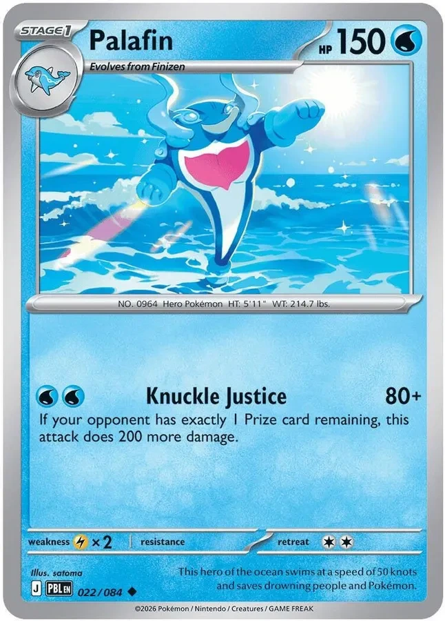 Pitch Black Card List 022/084 Palafin Uncommon Pokemon Card