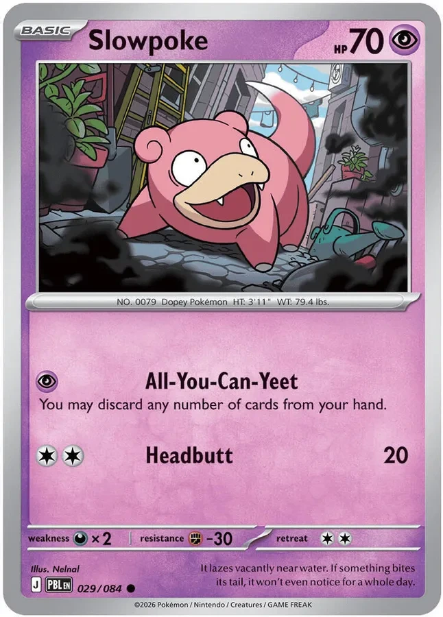 Pitch Black Card List 029/084 Slowpoke Common Pokemon Card