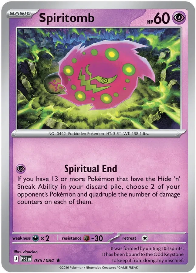 035/084 Spiritomb Rare Pokemon Card