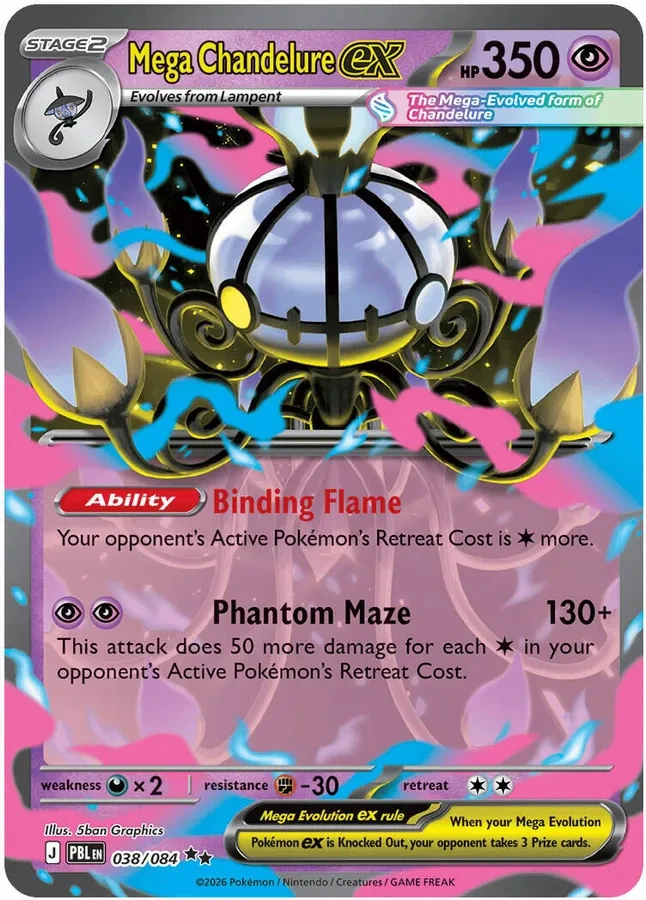 038/084 Mega Chandelure ex Double Rare Pokemon Card