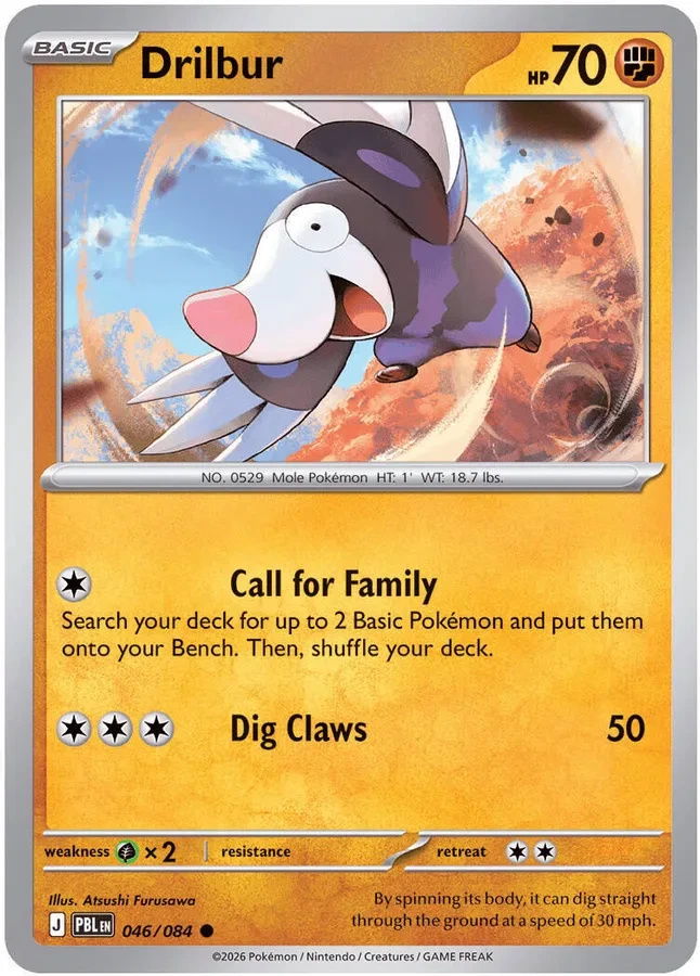 046/084 Drilbur Common Pokemon Card
