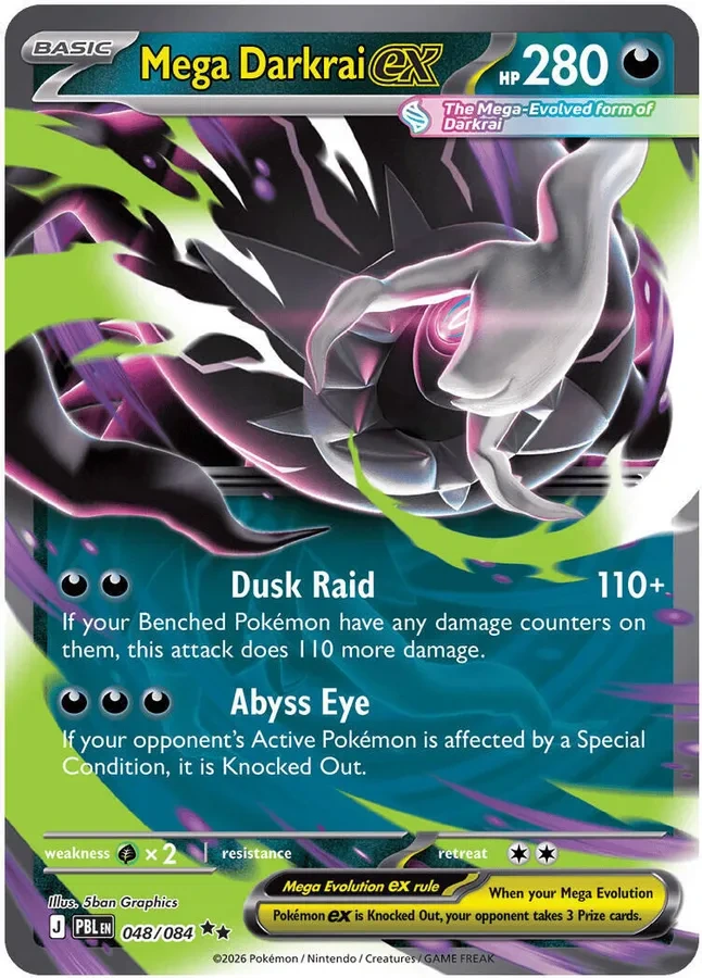 048/084 Mega Darkrai ex Double Rare Pokemon Card