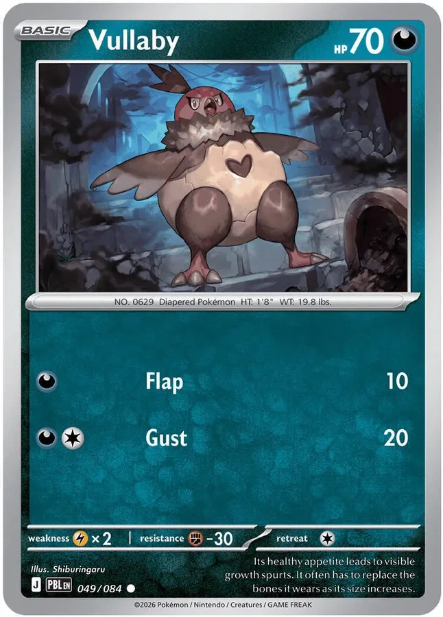 049/084 Vullaby Common Pokemon Card