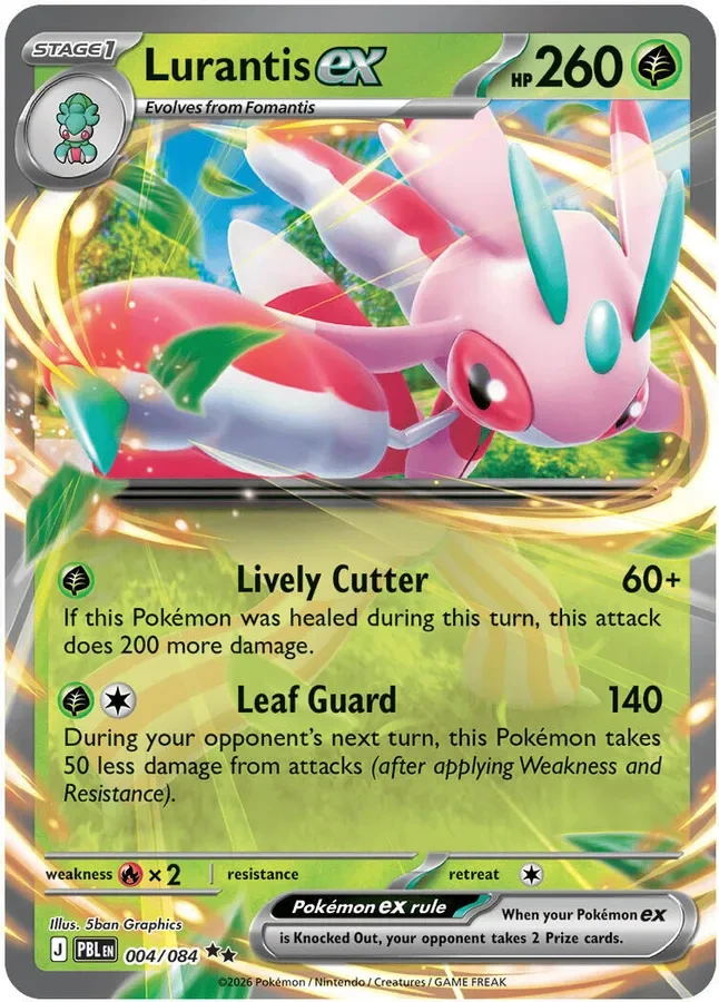 Pitch Black Card List 004/084 Lurantis ex Double Rare Pokemon Card