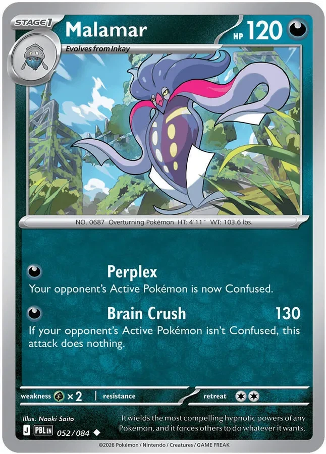 052/084 Malamar Uncommon Pokemon Card