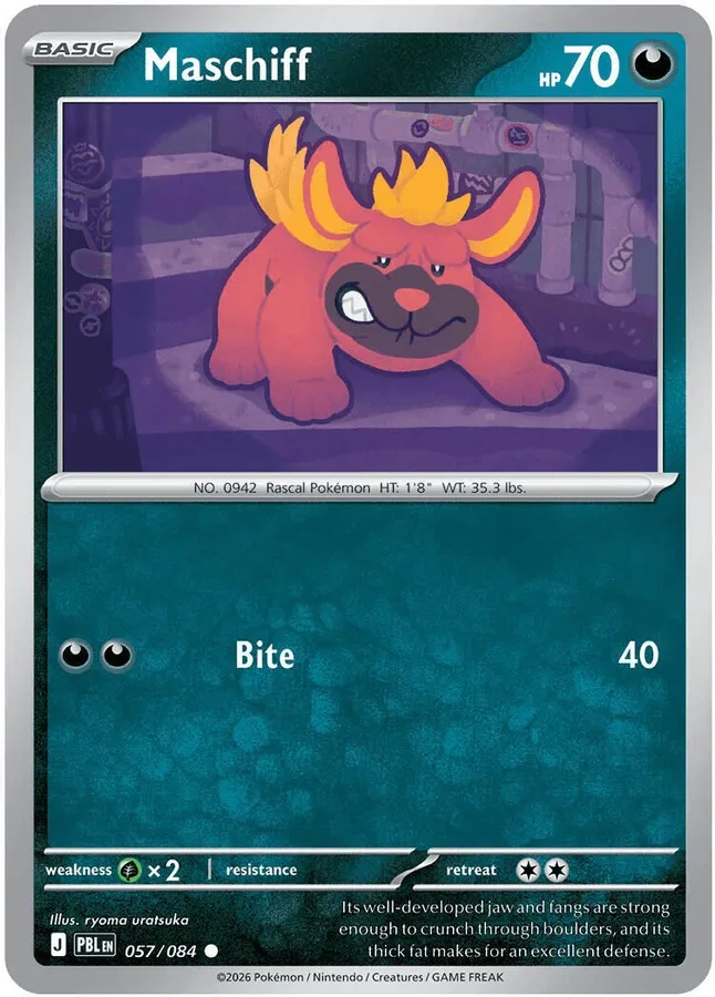 057/084 Maschiff Common Pokemon Card