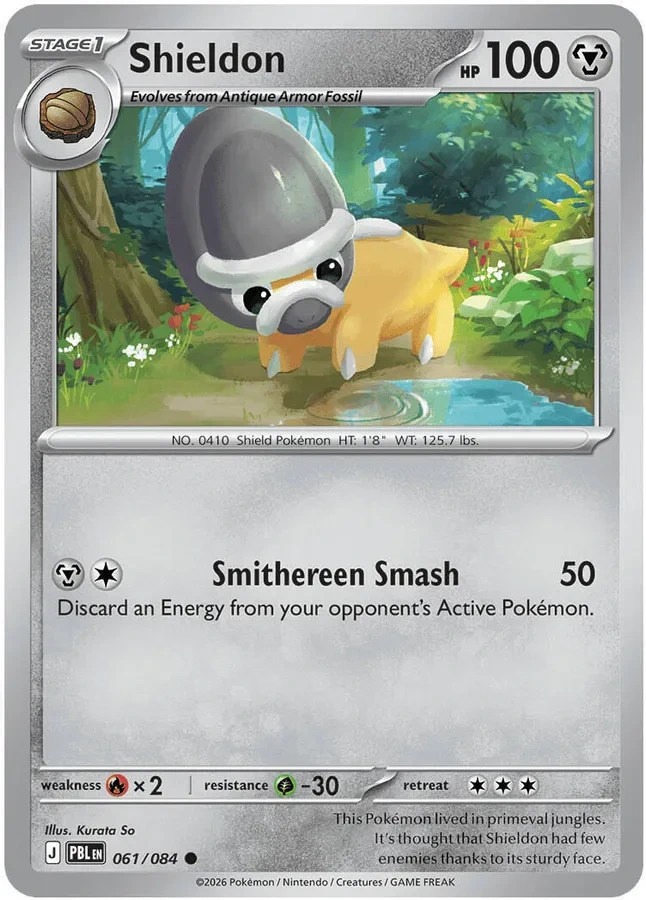 061/084 Shieldon Common Pokemon Card
