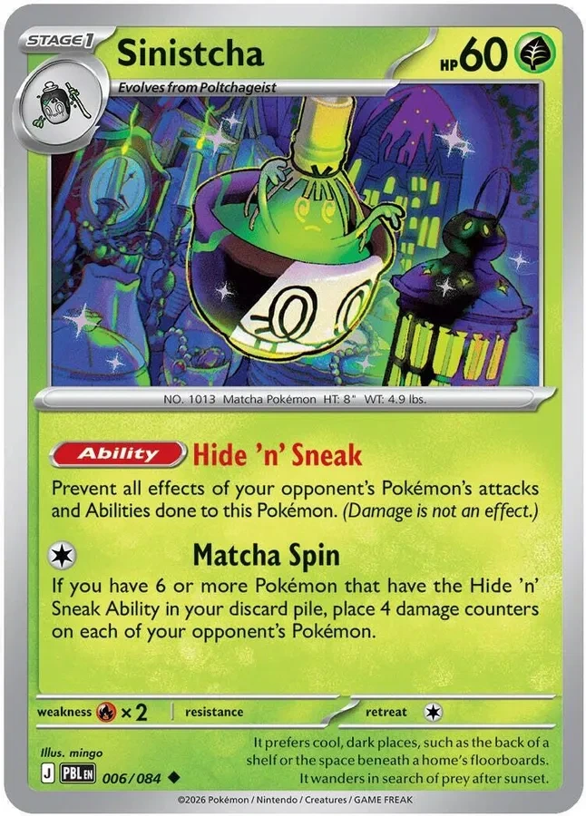 Pitch Black Card List 006/084 Sinistcha Uncommon Pokemon Card