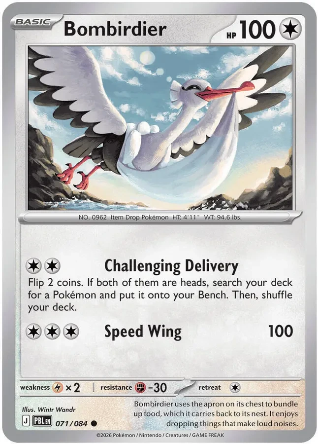 071/084 Bombirdier Common Pokemon Card
