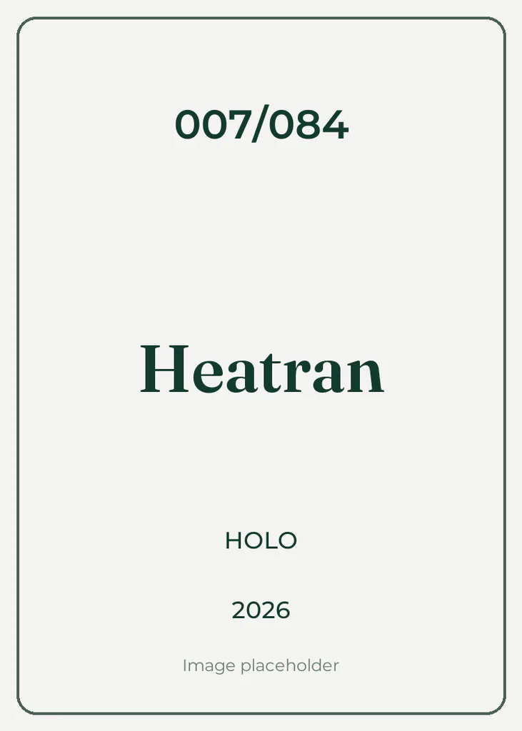 007/084 Heatran Rare Pokemon Card
