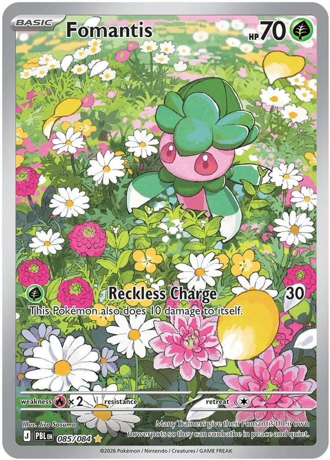 Pitch Black Card List 085/084 Fomantis Illustration Rare Pokemon Card
