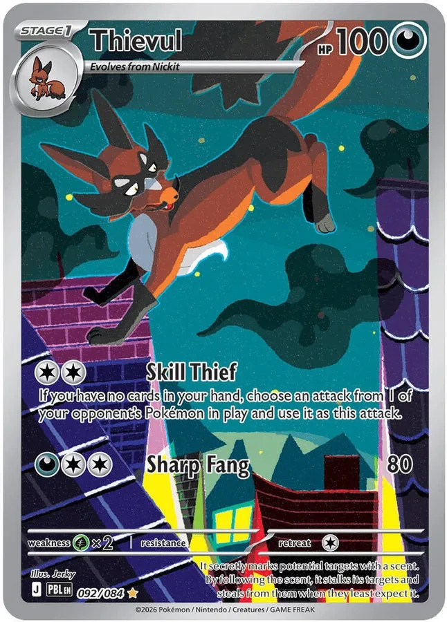 092/084 Thievul Illustration Rare Pokemon Card
