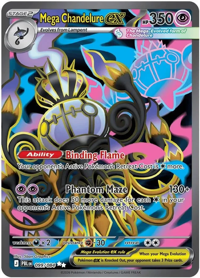 099/084 Mega Chandelure ex Ultra Rare Pokemon Card