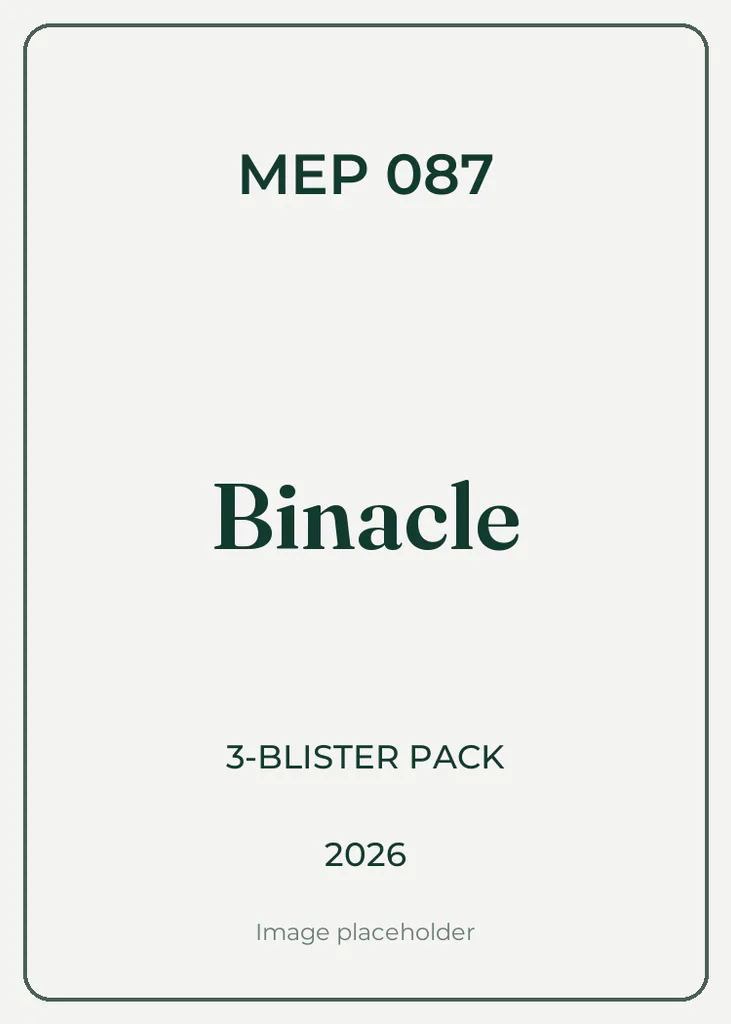 MEP 087 Binacle 3-Blister Pack Pokemon Card