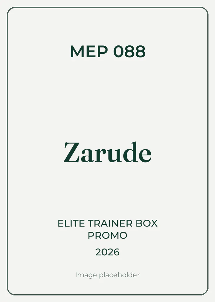MEP 088 Zarude Elite Trainer Box Promo Pokemon Card