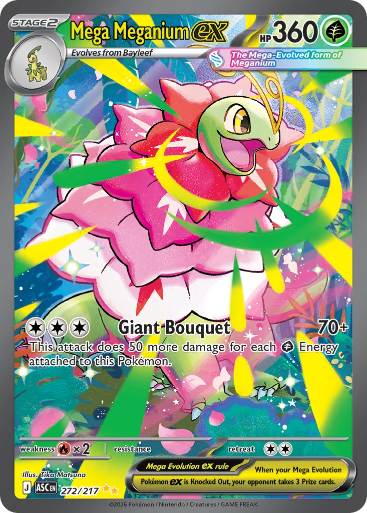 Mega Meganium ex 272/217 Special Illustration Rare from Ascended Heroes
