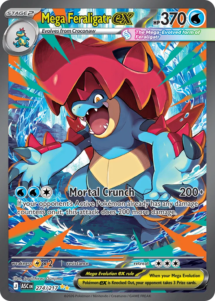 Mega Feraligatr ex 274/217 Special Illustration Rare from Ascended Heroes