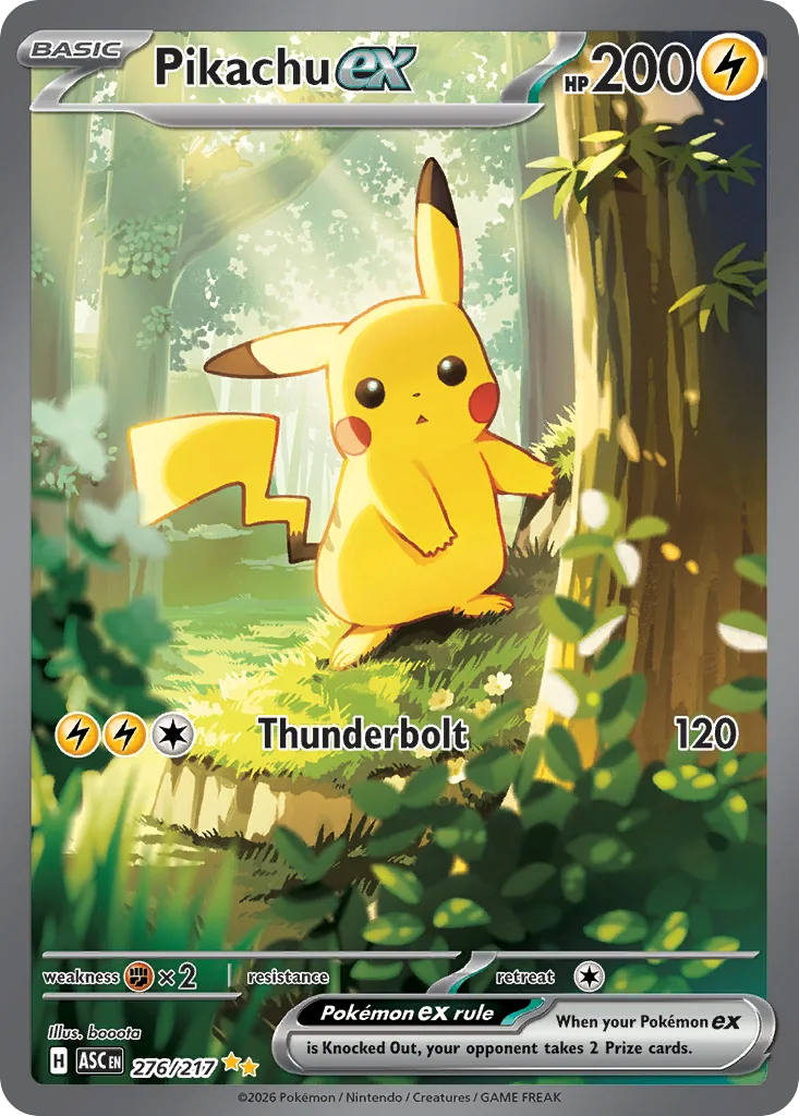 Pikachu ex 276/217 Special Illustration Rare from Ascended Heroes