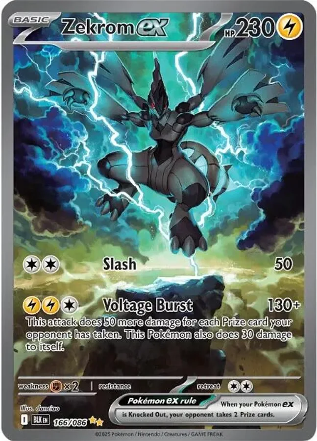 Zekrom ex 166/086 Special Illustration Rare from Black Bolt