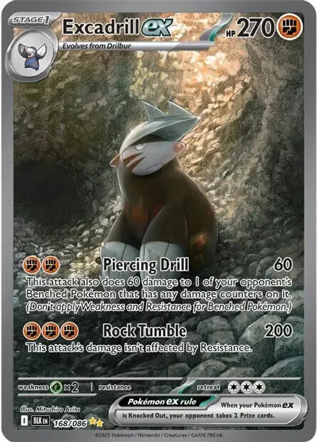 Excadrill ex 168/086 Special Illustration Rare from Black Bolt