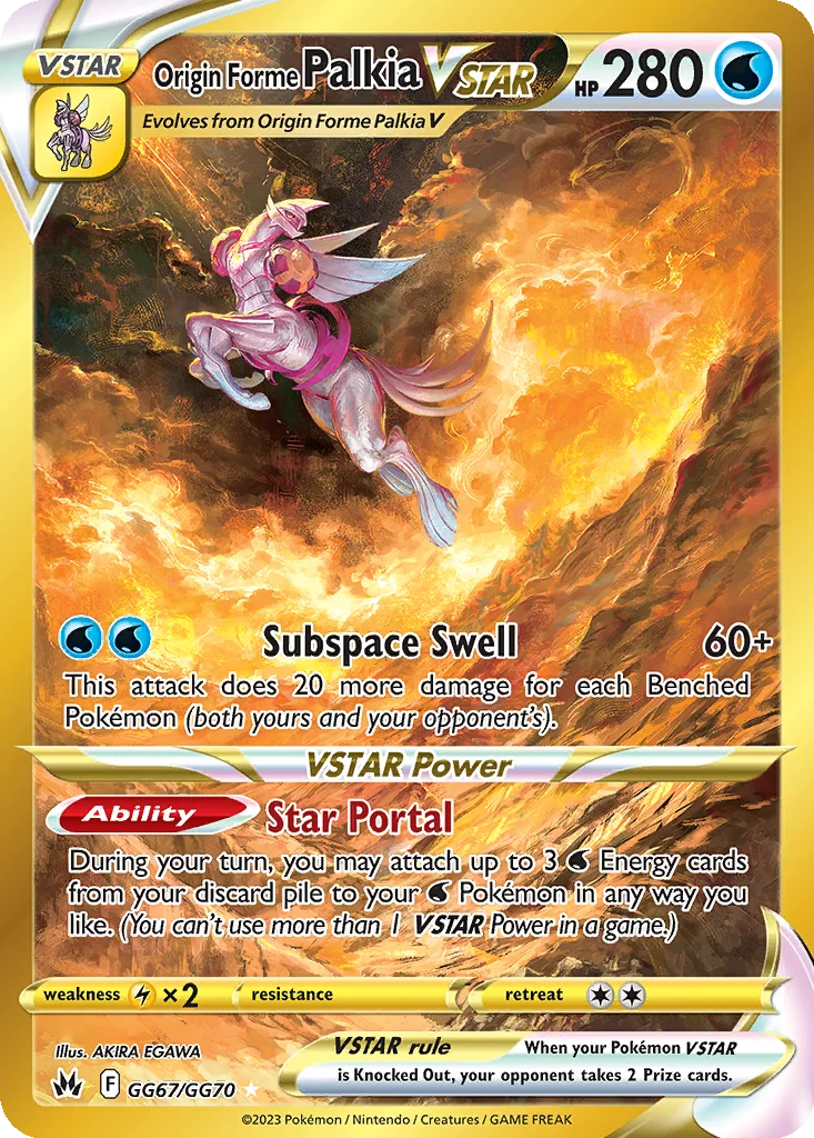 Origin Forme Palkia VSTAR GG67 Galarian Gallery Secret Rare from Crown Zenith