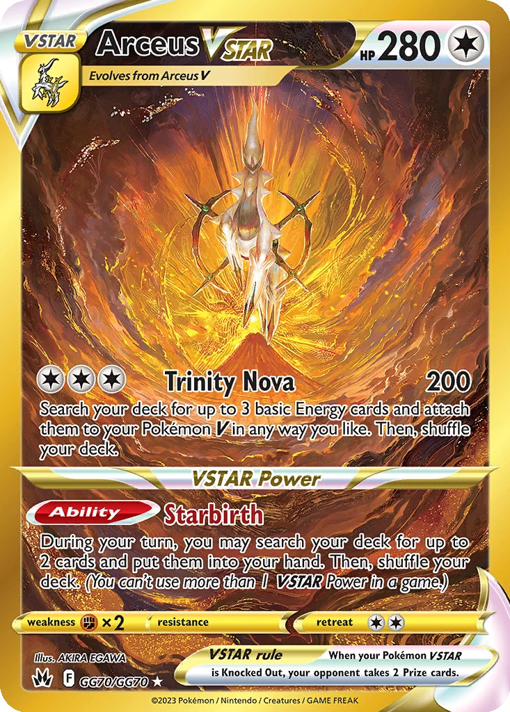 Arceus VSTAR GG70 Galarian Gallery Secret Rare from Crown Zenith