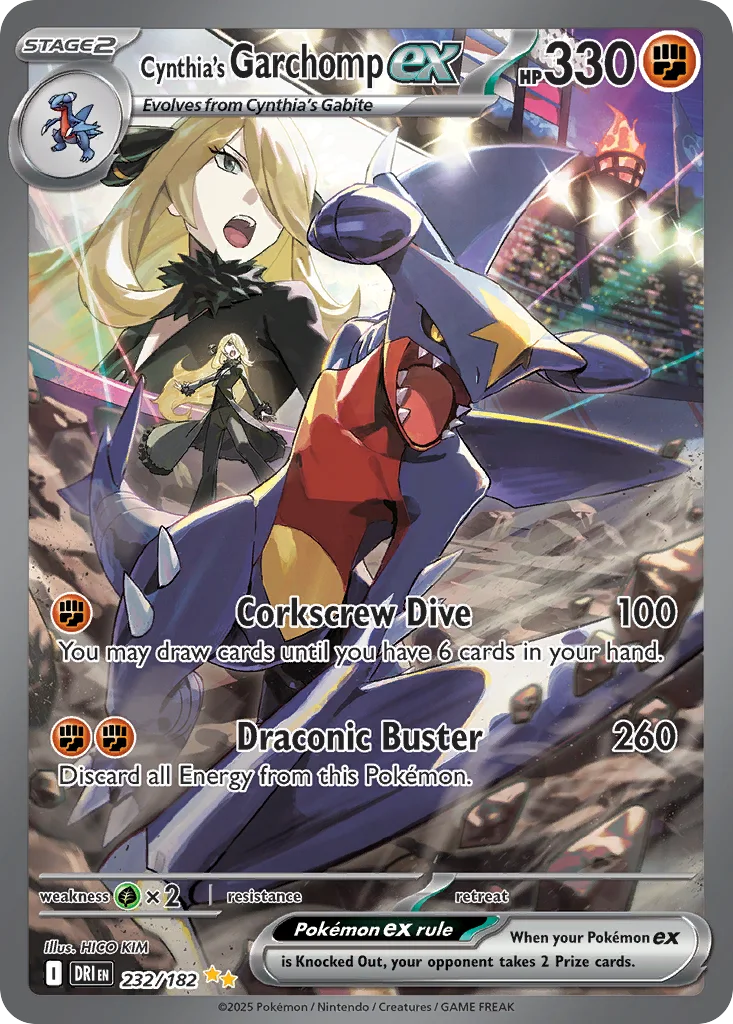 Cynthia's Garchomp ex 232/182 Special Illustration Rare from Destined Rivals