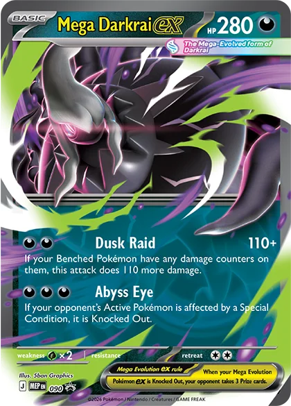 Pitch Black Card List MEP 090 Mega Darkrai ex Promo Pokemon Card