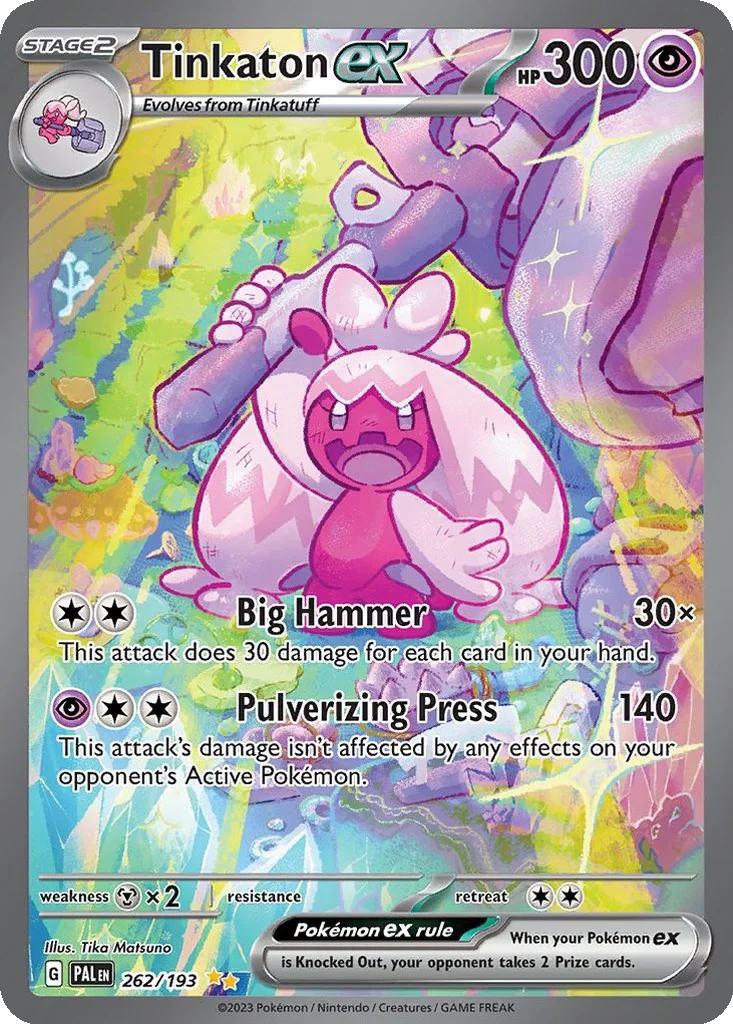 Tinkaton ex 262/193 Special Illustration Rare from Paldea Evolved