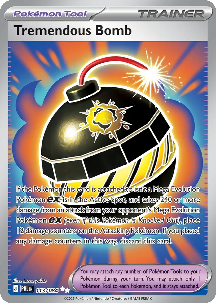 Pitch Black Card List 113/084 Tremendous Bomb Ultra Rare Pokemon Card