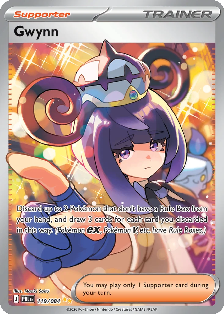 Pitch Black Card List 119/084 Gwynn Special Illustration Rare Pokemon Card