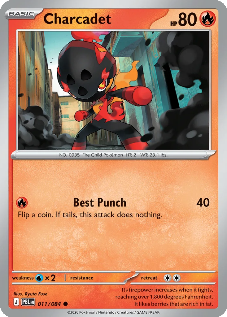 Pitch Black Card List 011/084 Charcadet Common Pokemon Card