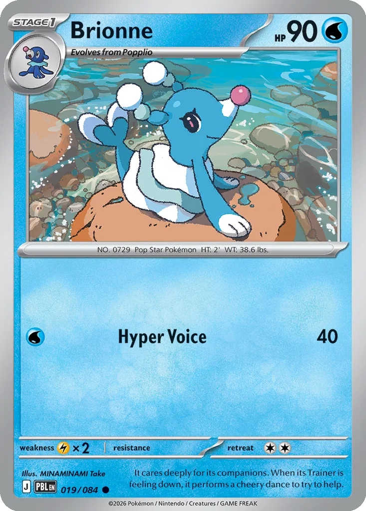 Pitch Black Card List 019/084 Brionne Common Pokemon Card