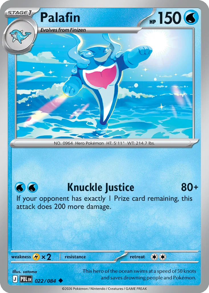 Pitch Black Card List 022/084 Palafin Uncommon Pokemon Card