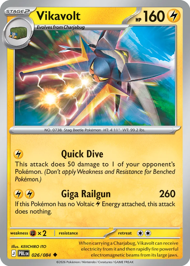 Pitch Black Card List 026/084 Vikavolt Uncommon Pokemon Card