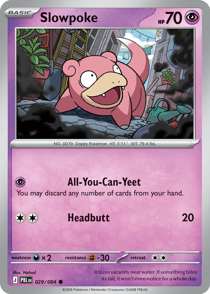 Pitch Black Card List 029/084 Slowpoke Common Pokemon Card