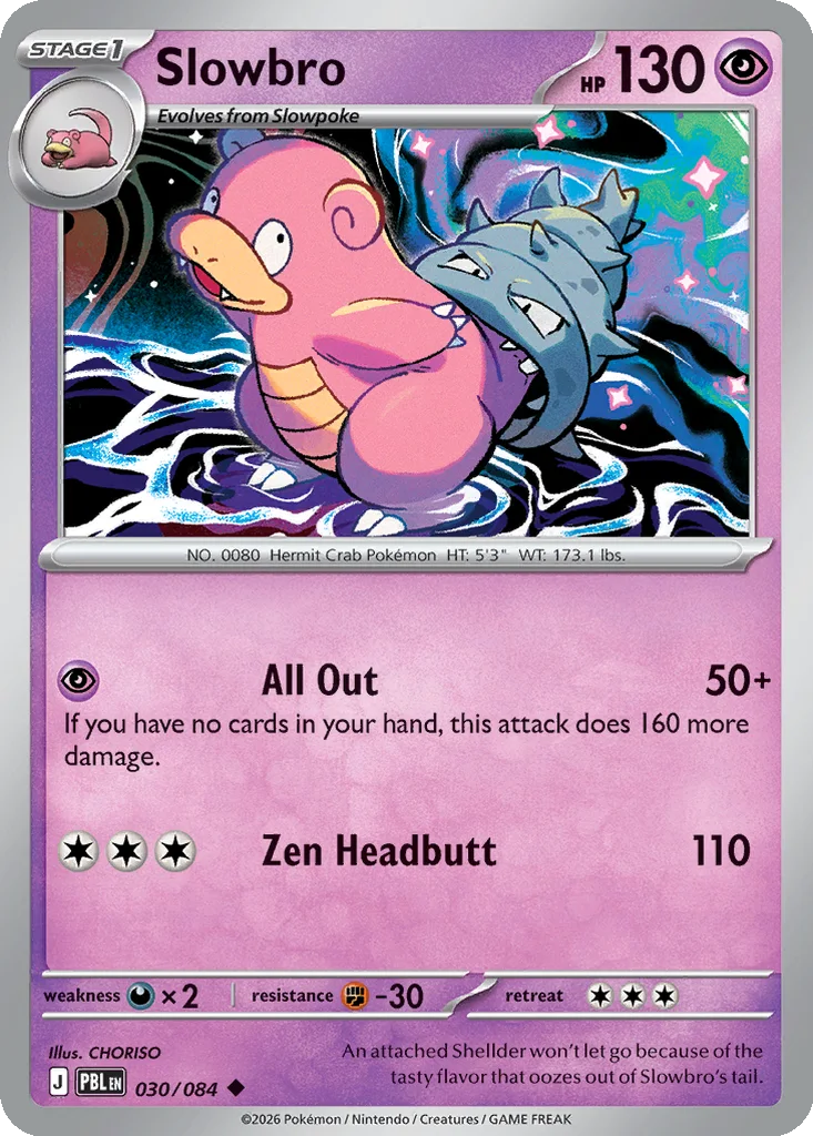 Pitch Black Card List 030/084 Slowbro Uncommon Pokemon Card