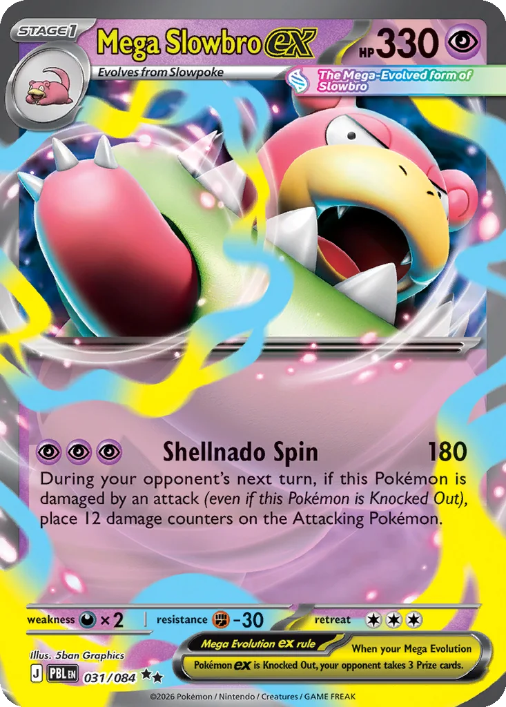 Pitch Black Card List 031/084 Mega Slowbro ex Double Rare Pokemon Card
