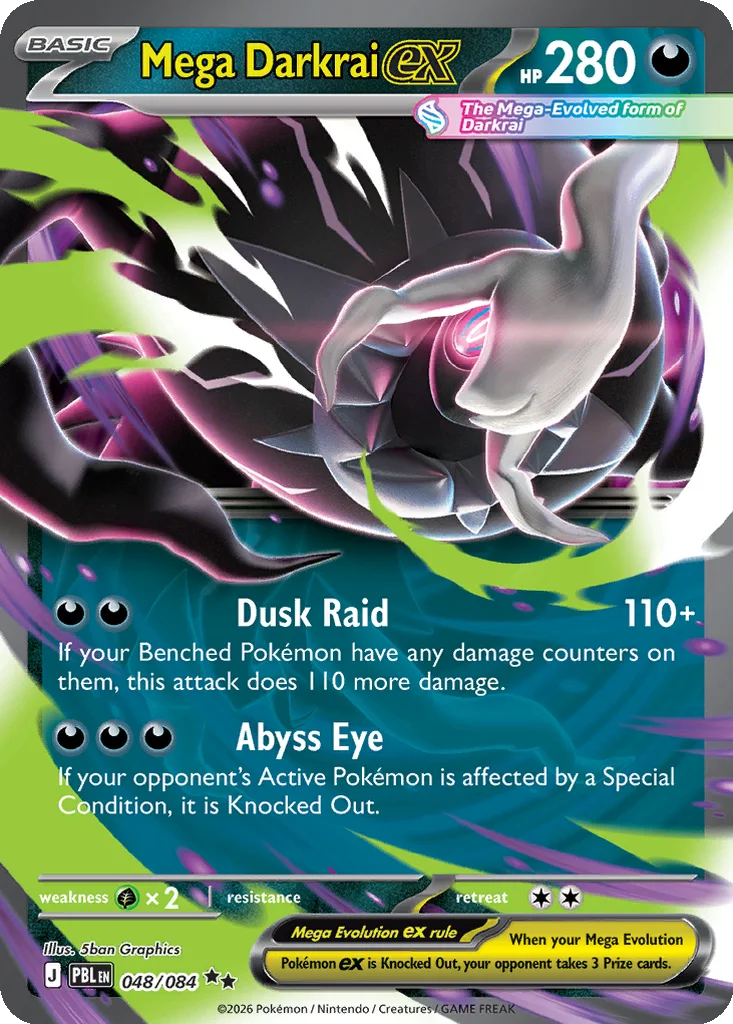 Pitch Black Card List 048/084 Mega Darkrai ex Double Rare Pokemon Card