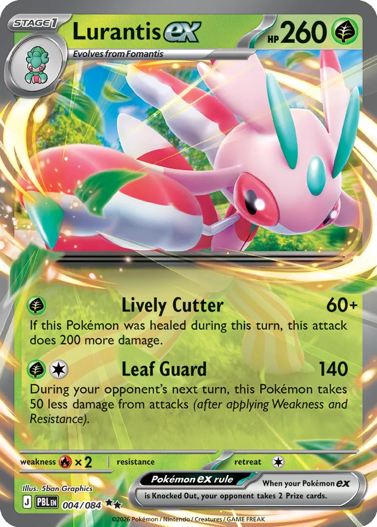 Pitch Black Card List 004/084 Lurantis ex Double Rare Pokemon Card