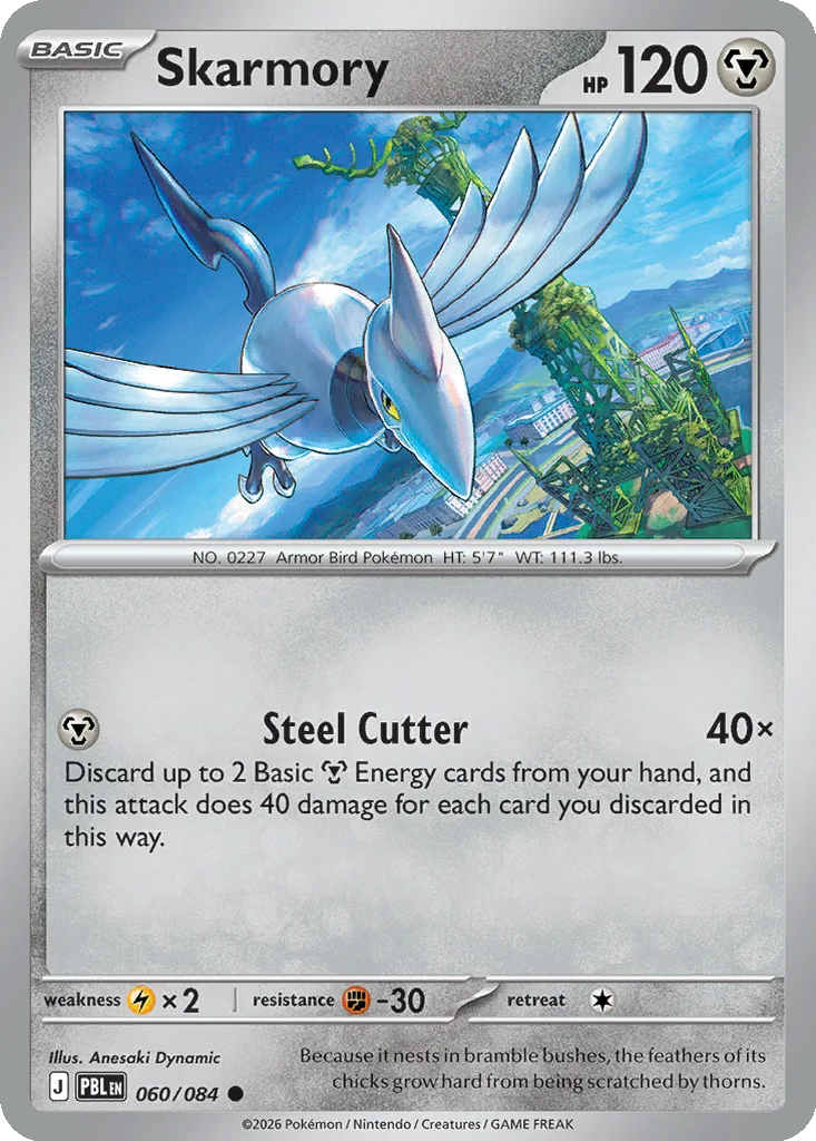 Pitch Black Card List 060/084 Skarmory Common Pokemon Card