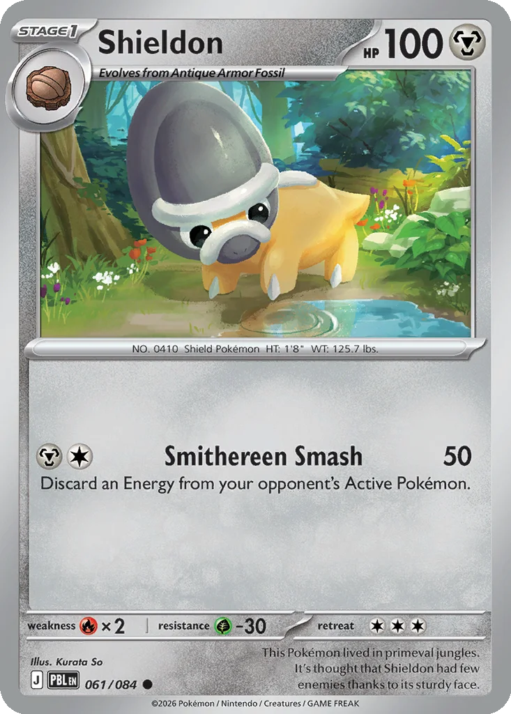 Pitch Black Card List 061/084 Shieldon Common Pokemon Card
